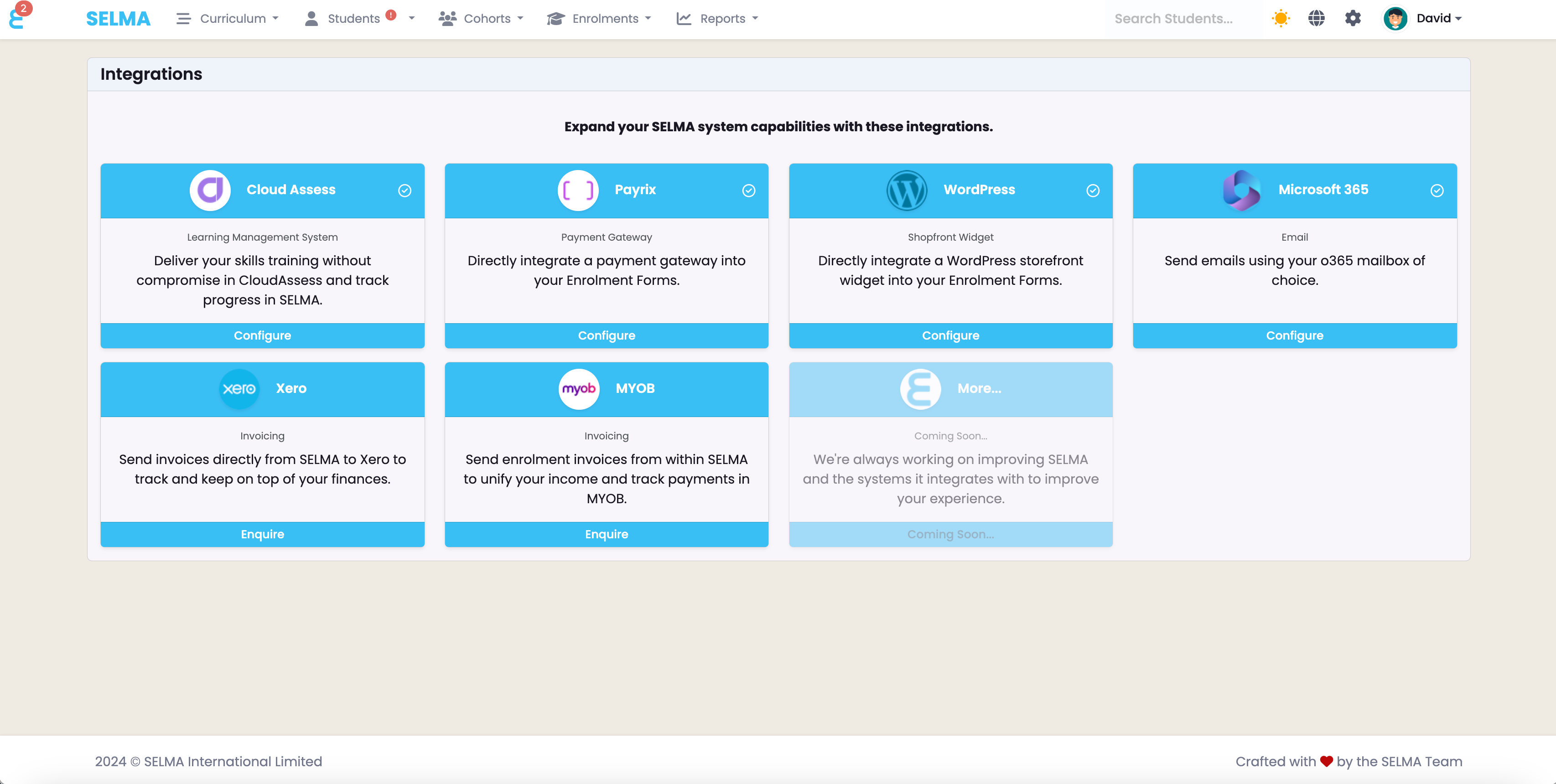 A screenshot of the configuration process.