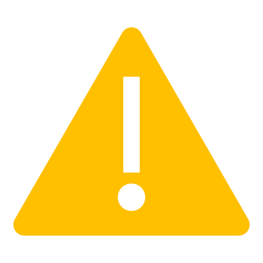 Warning with solid fill